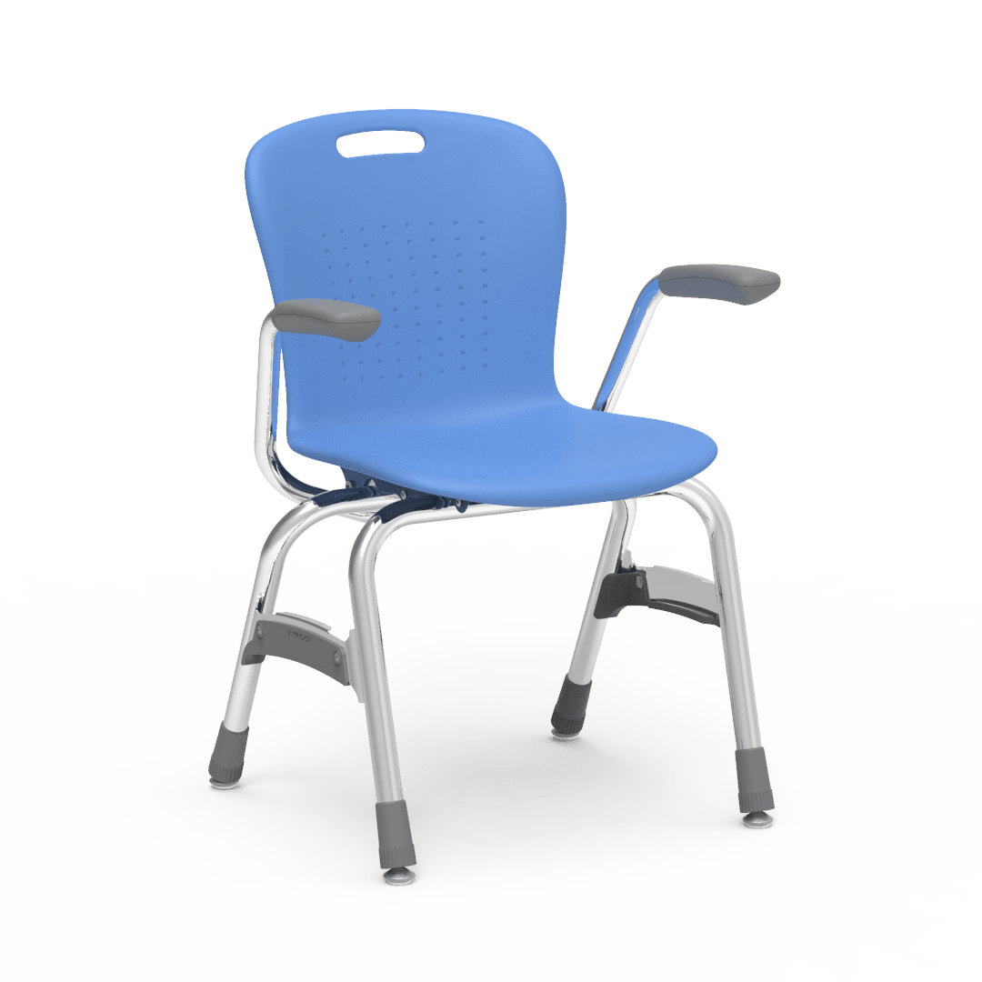 Virco Sage Series 4-Leg Stacking Armchair with Armrests 15" Seat Height (SG415A) - SchoolOutlet