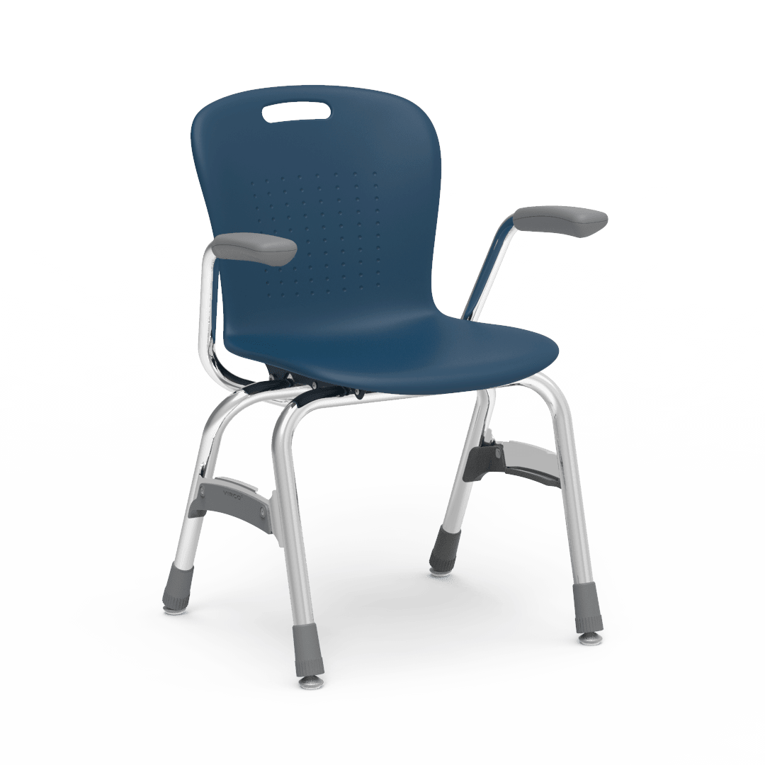Virco Sage Series 4-Leg Stacking Armchair with Armrests 15" Seat Height (SG415A) - SchoolOutlet