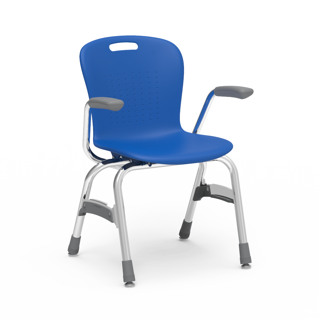 Virco Sage Series 4-Leg Stacking Armchair with Armrests 15" Seat Height (SG415A) - SchoolOutlet