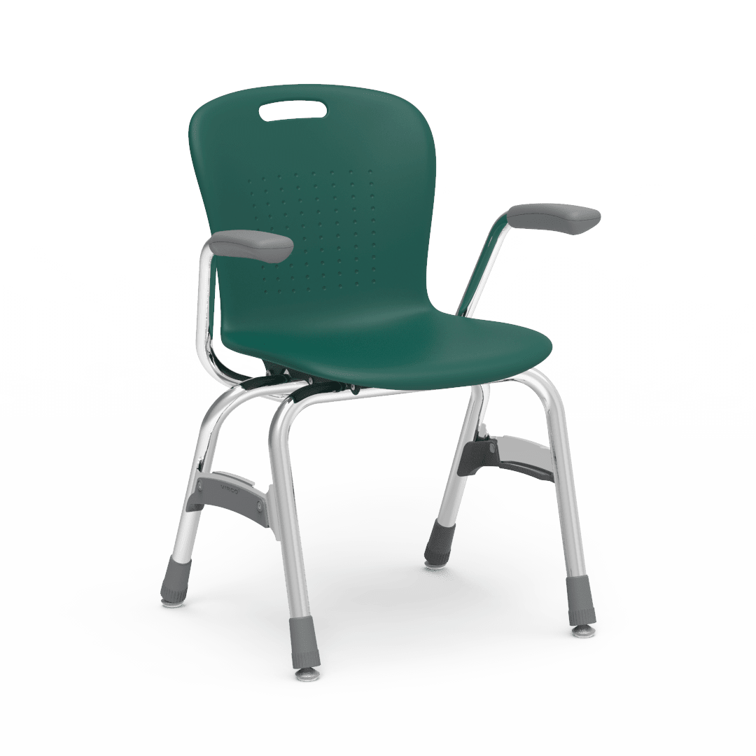 Virco Sage Series 4-Leg Stacking Armchair with Armrests 15" Seat Height (SG415A) - SchoolOutlet