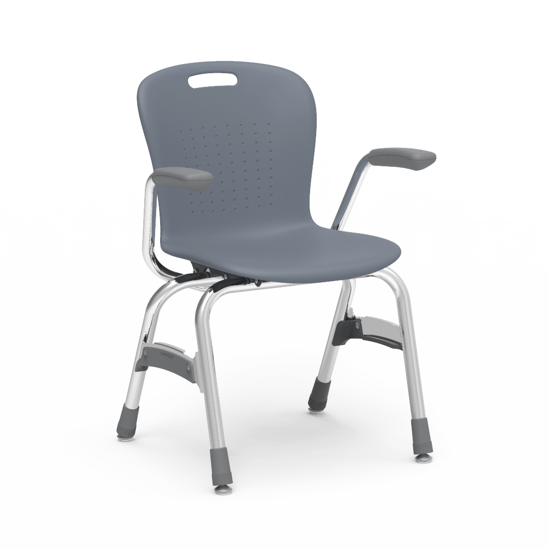 Virco Sage Series 4-Leg Stacking Armchair with Armrests 15" Seat Height (SG415A) - SchoolOutlet
