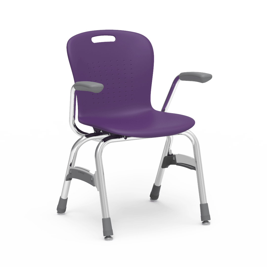 Virco Sage Series 4-Leg Stacking Armchair with Armrests 15" Seat Height (SG415A) - SchoolOutlet
