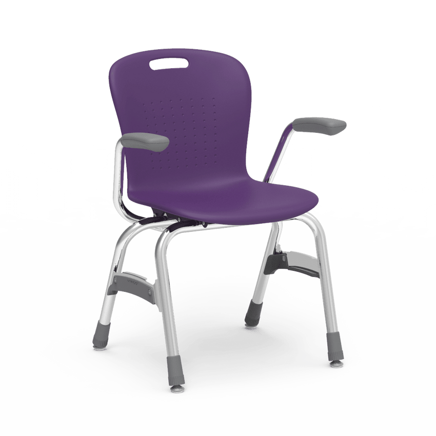 Virco Sage Series 4-Leg Stacking Armchair with Armrests 15" Seat Height (SG415A) - SchoolOutlet