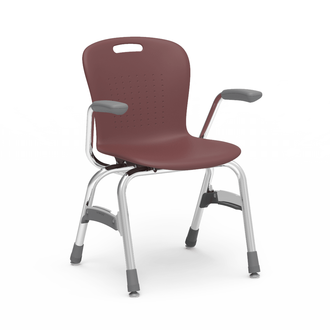 Virco Sage Series 4-Leg Stacking Armchair with Armrests 15" Seat Height (SG415A) - SchoolOutlet