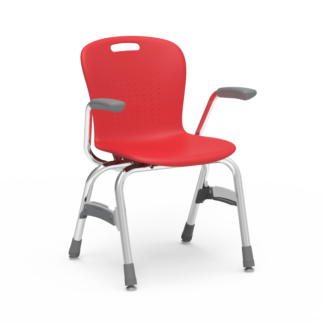 Virco Sage Series 4-Leg Stacking Armchair with Armrests 15" Seat Height (SG415A) - SchoolOutlet