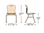 Virco Sage Series 4-Leg Stacking Armchair with Armrests 15