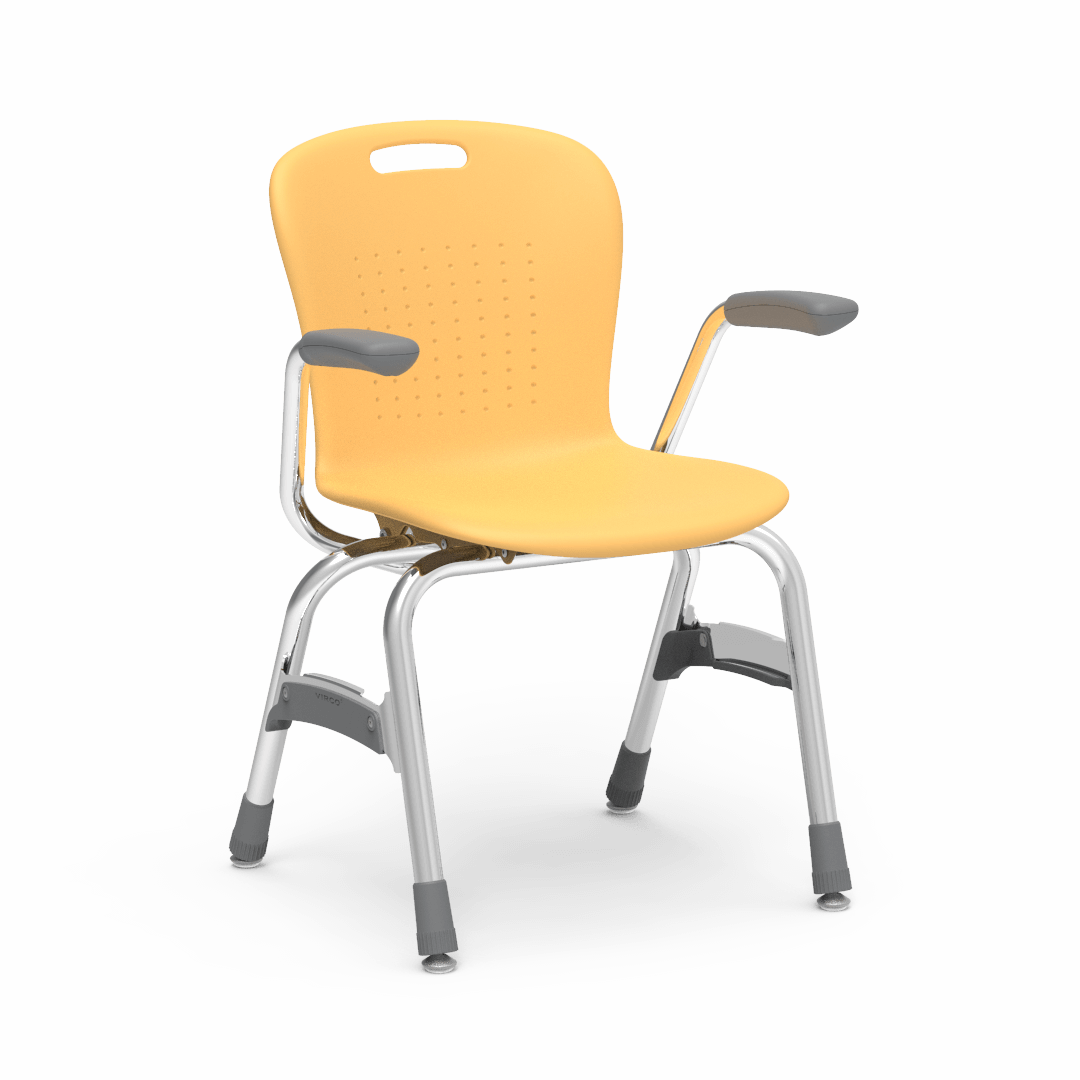 Virco Sage Series 4-Leg Stacking Armchair with Armrests 15" Seat Height (SG415A) - SchoolOutlet