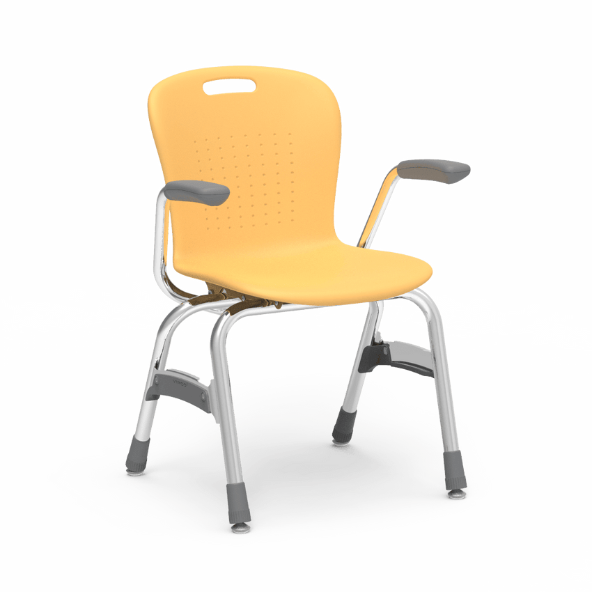 Virco Sage Series 4-Leg Stacking Armchair with Armrests 15" Seat Height (SG415A) - SchoolOutlet