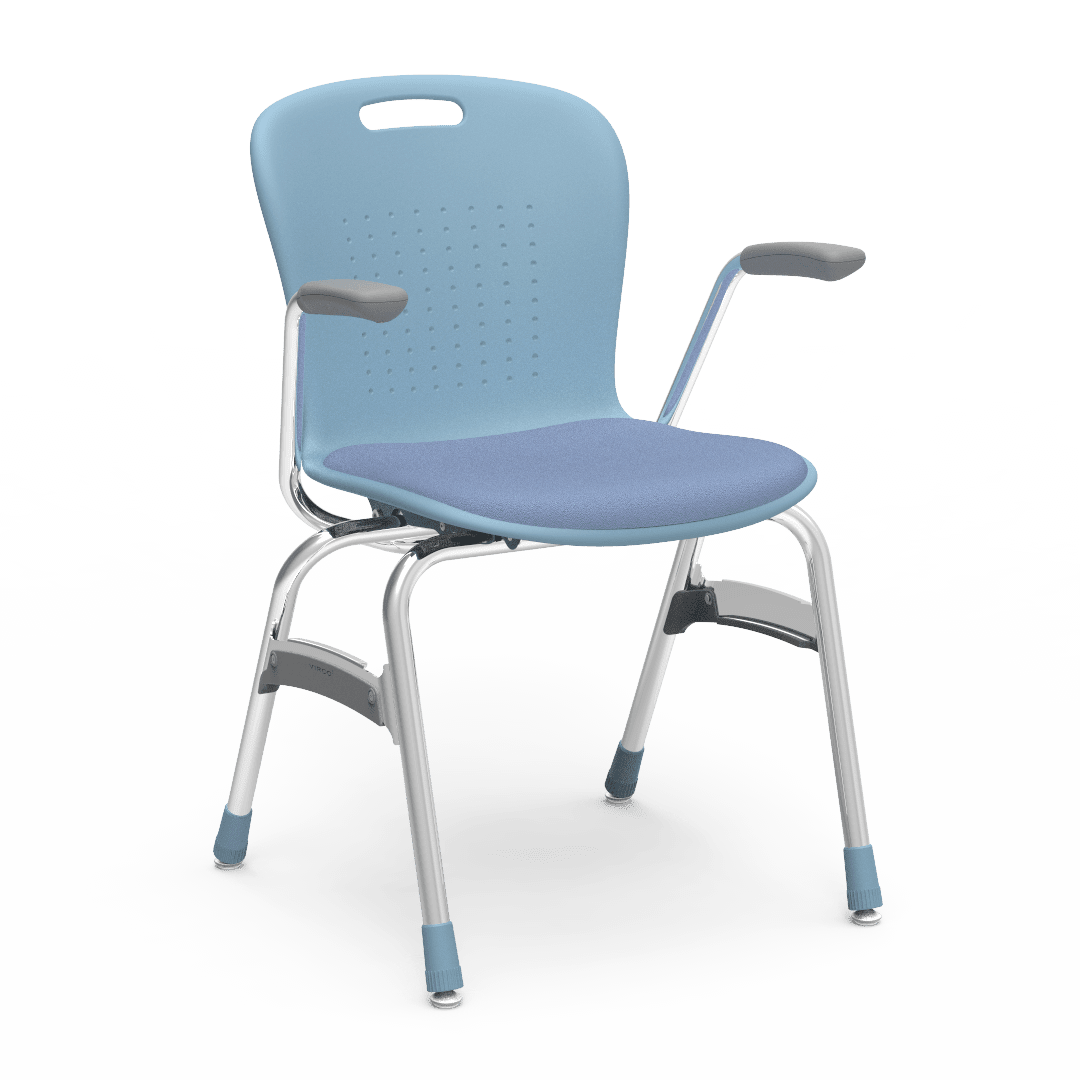 Virco Sage Series Padded Stack Chair with Armrests 18" Seat Height (SG418AP) - SchoolOutlet