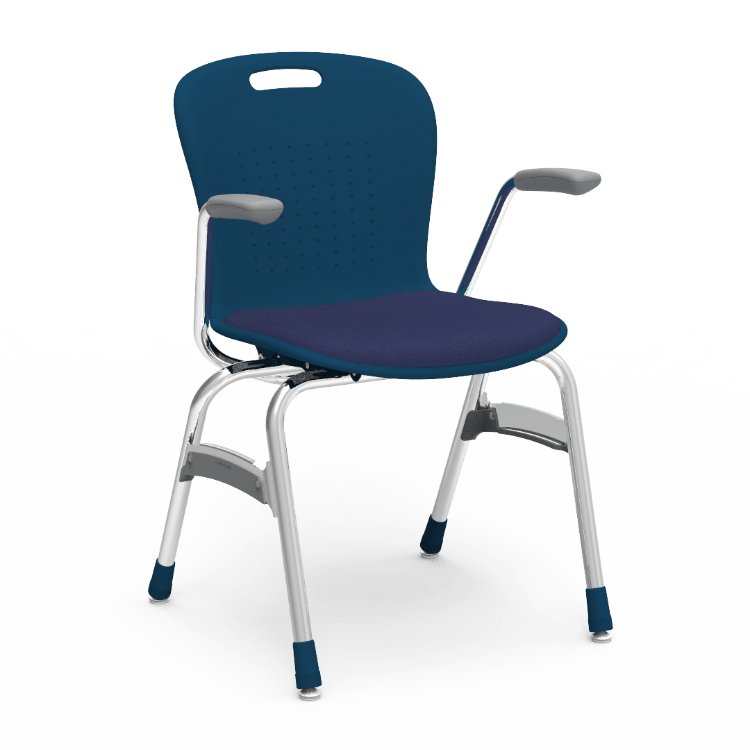 Virco Sage Series Padded Stack Chair with Armrests 18" Seat Height (SG418AP) - SchoolOutlet
