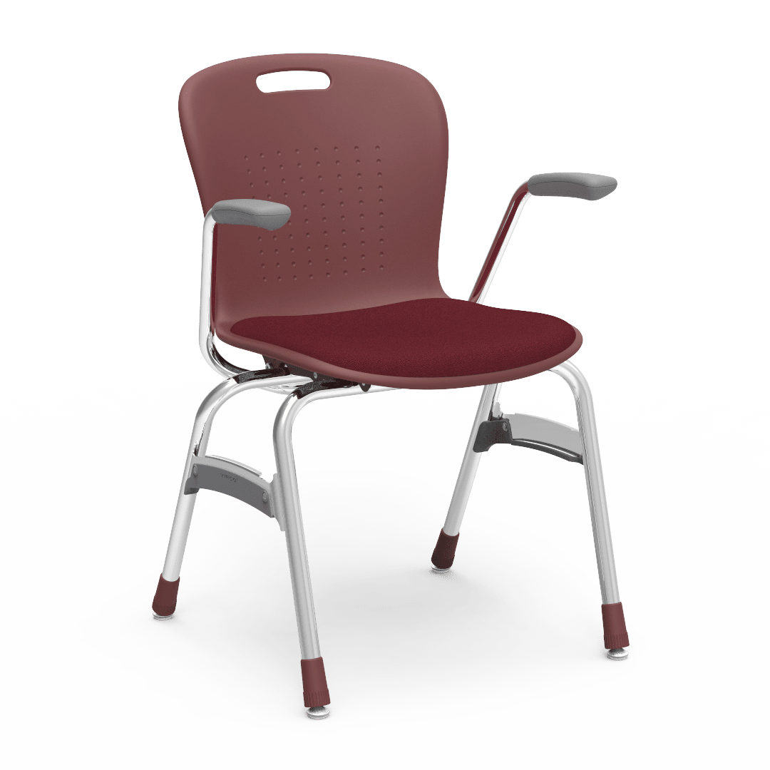 Virco Sage Series Padded Stack Chair with Armrests 18" Seat Height (SG418AP) - SchoolOutlet