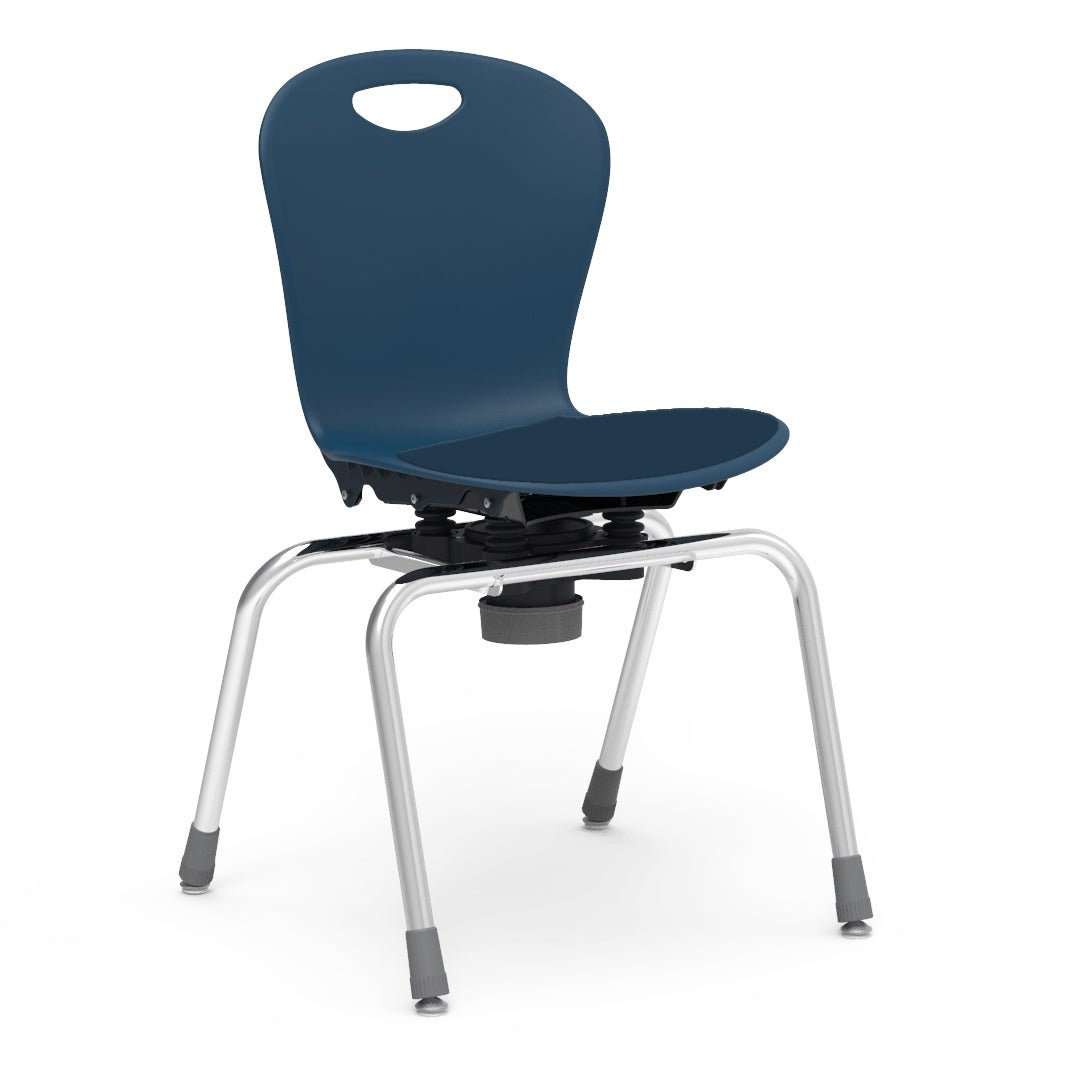 Virco ZC2M18LP - ZUMA Series Choose to Move 4-Leg Chair with low-profile seat pad - 18" Height (Virco ZC2M18LP) - SchoolOutlet