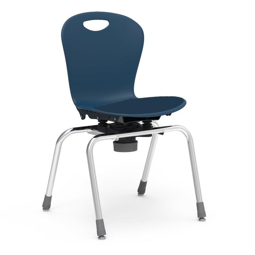 Virco ZC2M18LP - ZUMA Series Choose to Move 4-Leg Chair with low-profile seat pad - 18" Height (Virco ZC2M18LP) - SchoolOutlet