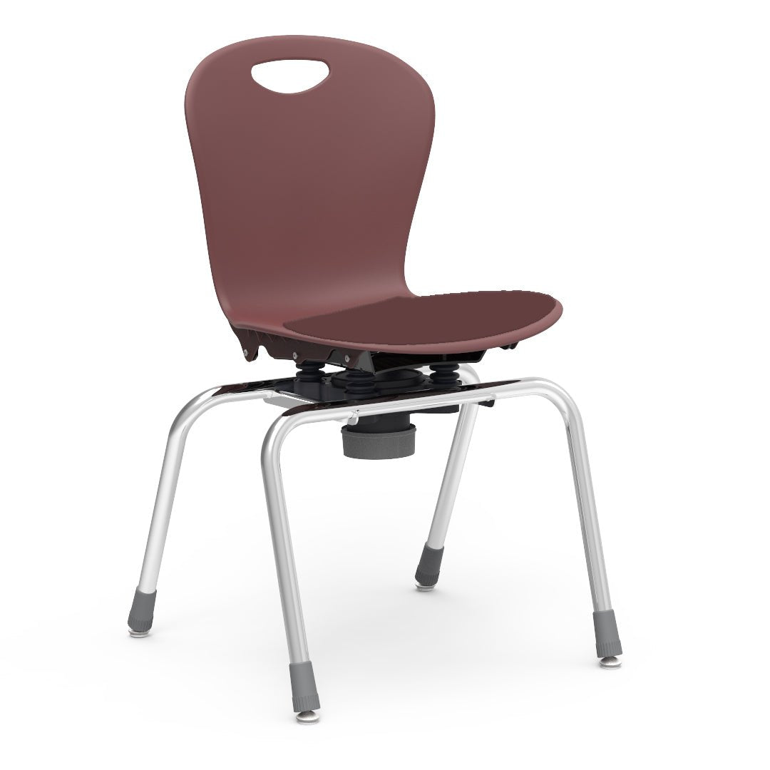 Virco ZC2M18LP - ZUMA Series Choose to Move 4-Leg Chair with low-profile seat pad - 18" Height (Virco ZC2M18LP) - SchoolOutlet