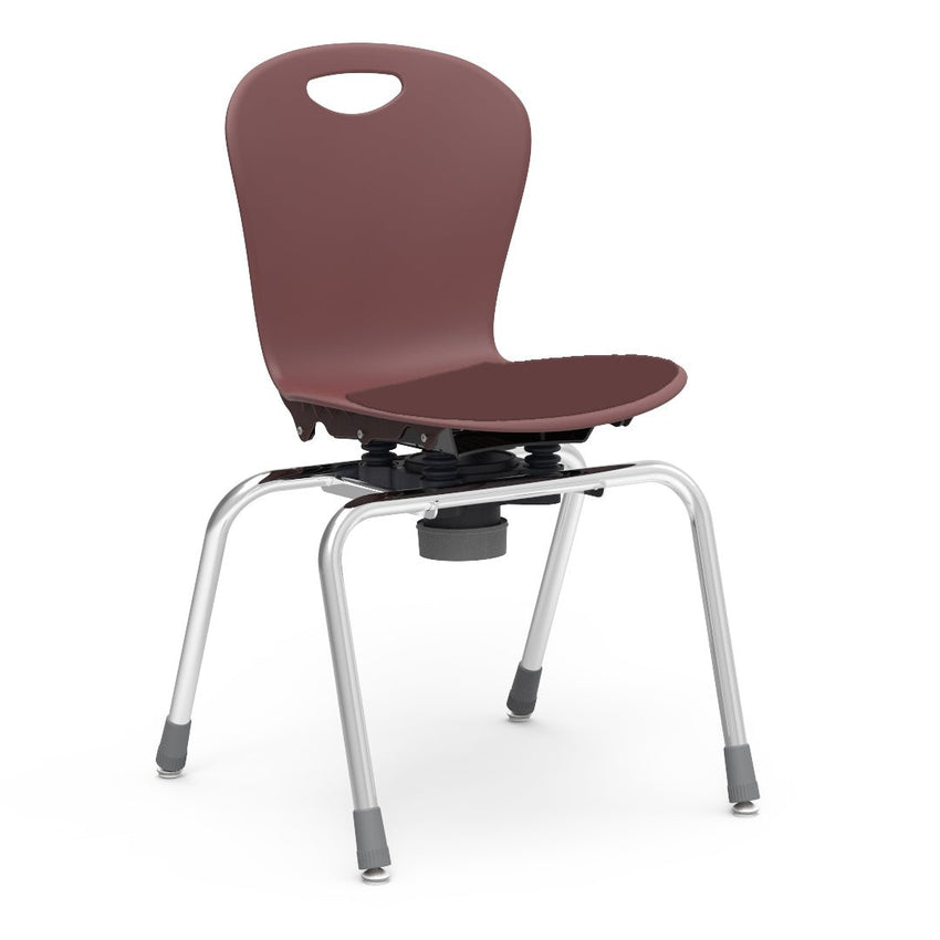 Virco ZC2M18LP - ZUMA Series Choose to Move 4-Leg Chair with low-profile seat pad - 18" Height (Virco ZC2M18LP) - SchoolOutlet