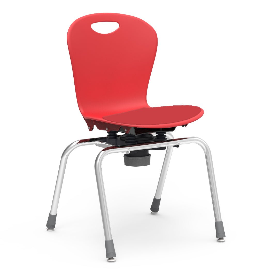 Virco ZC2M18LP - ZUMA Series Choose to Move 4-Leg Chair with low-profile seat pad - 18" Height (Virco ZC2M18LP) - SchoolOutlet