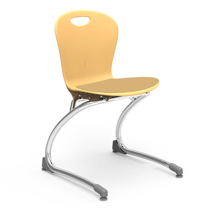 Virco ZCANT18LP - Zuma Series Cantilevered Legged Ergonomic Chair with low-profile seat pad, Contoured Seat/Back - 18" Seat Height (Virco ZCANT18LP) - SchoolOutlet