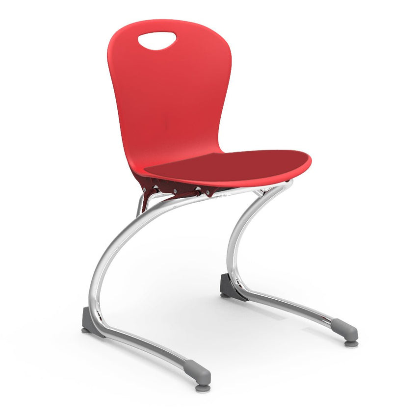 Virco ZCANT18LP - Zuma Series Cantilevered Legged Ergonomic Chair with low-profile seat pad, Contoured Seat/Back - 18" Seat Height (Virco ZCANT18LP) - SchoolOutlet