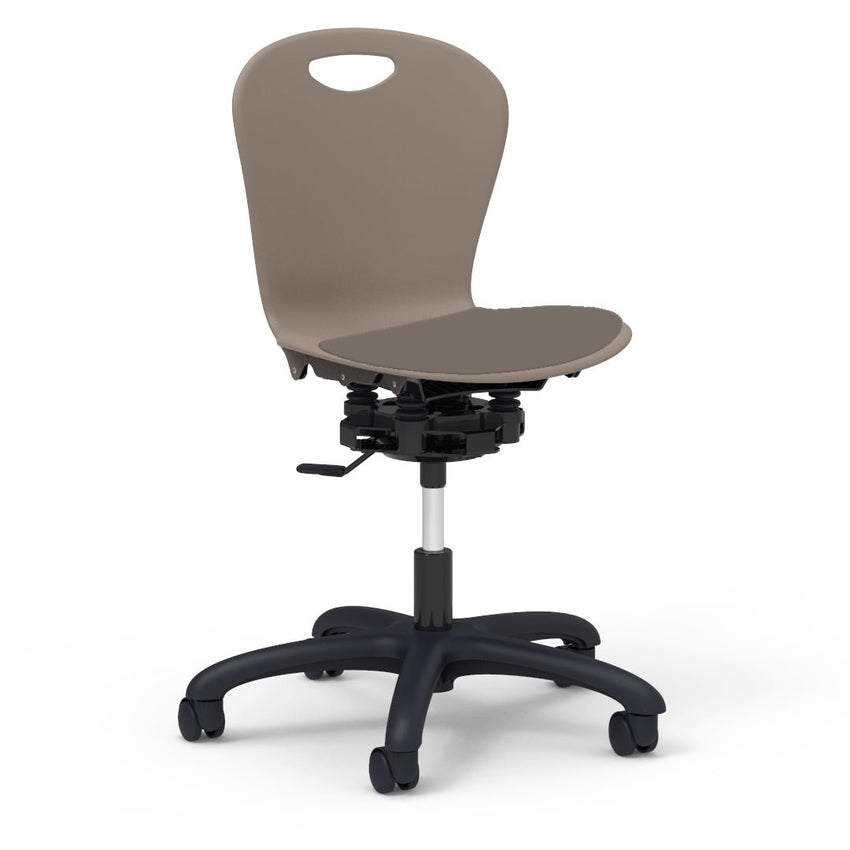 Virco ZR2MTASK18LP - ZUMA Series 18" R2M Mobile Task Chair with low-profile seat pad - 24-1/8"W x 24-1/8"D (Virco ZR2MTASK18LP) - SchoolOutlet