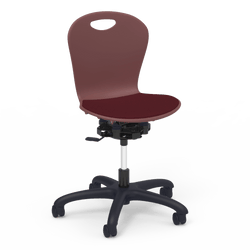 Virco ZR2MTASK18LP - ZUMA Series 18" R2M Mobile Task Chair with low-profile seat pad - 24-1/8"W x 24-1/8"D (Virco ZR2MTASK18LP)