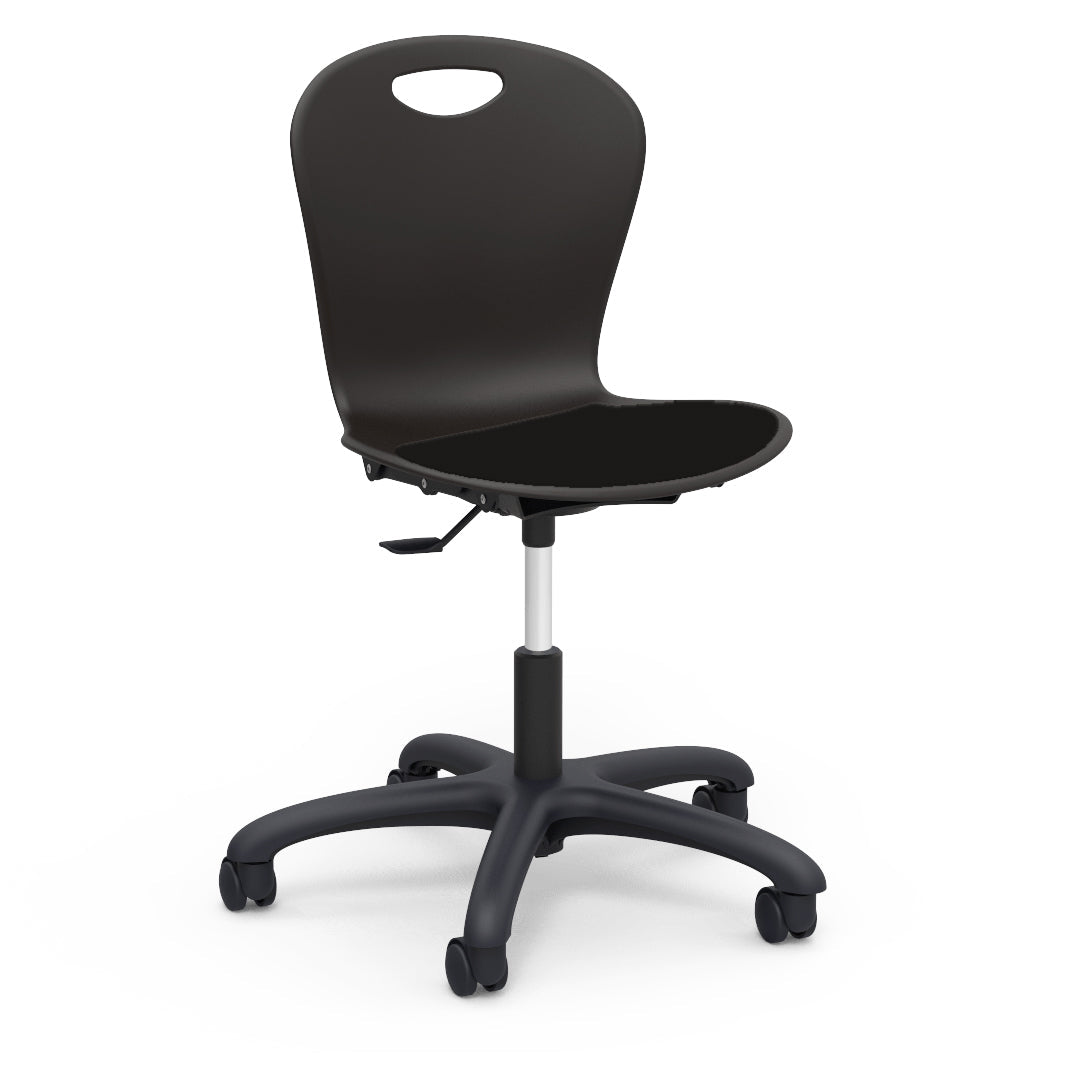 Virco ZTASK18LP - Zuma Series Mobile Task Chair with low-profile seat pad & Wheels (Virco ZTASK18LP) - SchoolOutlet