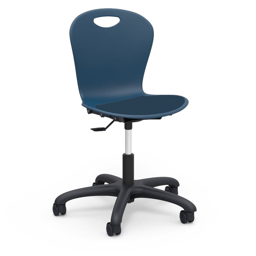 Virco ZTASK18LP - Zuma Series Mobile Task Chair with low-profile seat pad & Wheels (Virco ZTASK18LP) - SchoolOutlet