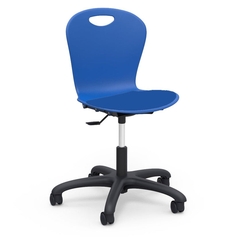 Virco ZTASK18LP - Zuma Series Mobile Task Chair with low-profile seat pad & Wheels (Virco ZTASK18LP) - SchoolOutlet