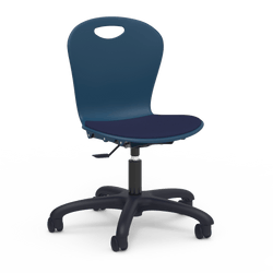 Virco ZTASK18LP - Zuma Series Mobile Task Chair with low-profile seat pad & Wheels (Virco ZTASK18LP)