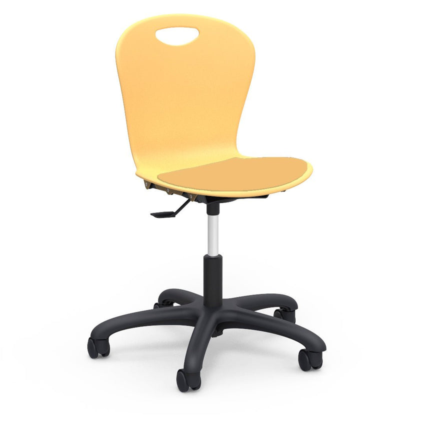 Virco ZTASK18LP - Zuma Series Mobile Task Chair with low-profile seat pad & Wheels (Virco ZTASK18LP) - SchoolOutlet