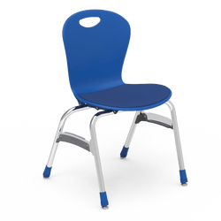 Virco ZU418LP - Zuma Series 4-Legged Ergonomic Stack Chair, Contoured Seat/Back - 18" Seat Height (Virco ZU418LP)