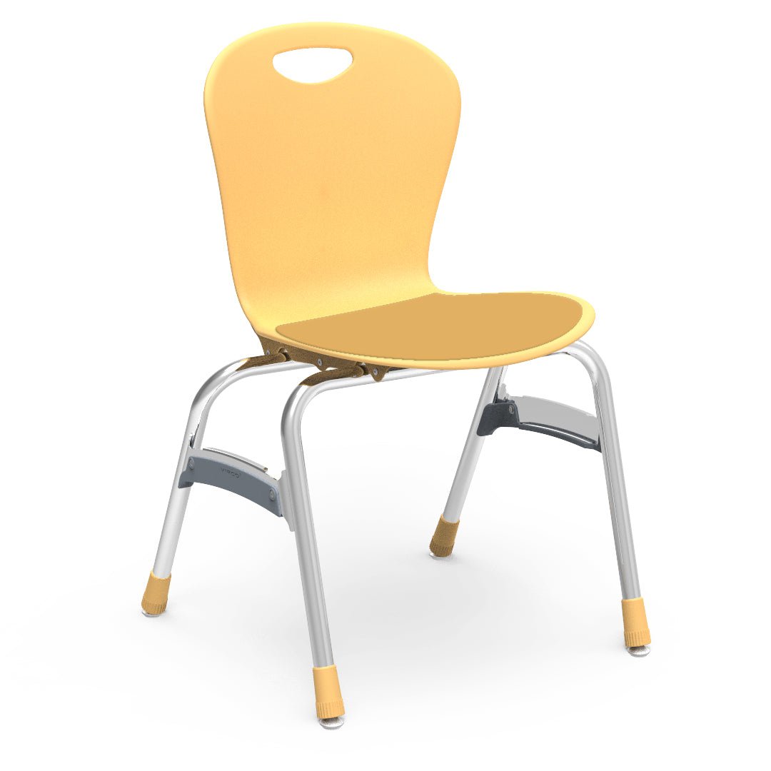 Virco ZU418LP - Zuma Series 4-Legged Ergonomic Stack Chair, Contoured Seat/Back - 18" Seat Height (Virco ZU418LP) - SchoolOutlet