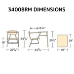 Virco 3400BRM Student Combo Desk with 18