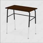Virco 723 Adjustable Height Student Desk, No Bookrack and Laminate Top with Nylon Glides - SchoolOutlet