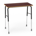 Virco 723 Adjustable Height Student Desk, No Bookrack and Laminate Top with Nylon Glides - SchoolOutlet