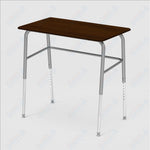 Virco 723 Adjustable Height Student Desk, No Bookrack and Laminate Top with Nylon Glides - SchoolOutlet