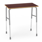 Virco 723 Adjustable Height Student Desk, No Bookrack and Laminate Top with Nylon Glides - SchoolOutlet