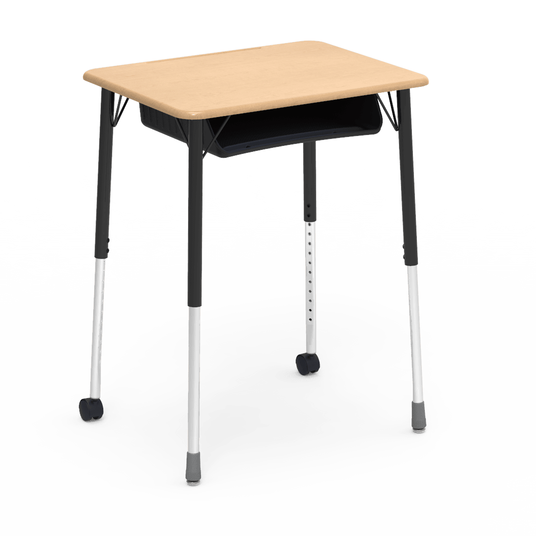 Virco ZUMA Series Student Desk with Book Box Adj Height 26"W x 20"D x 22"-34"H (DESK-ZADJ2026BOXMC2) - SchoolOutlet