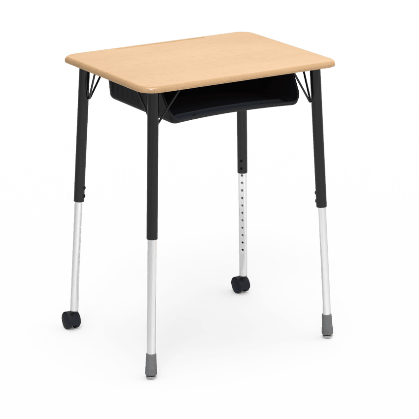 Virco ZUMA Series Student Desk with Book Box Adj Height 26"W x 20"D x 22"-34"H (DESK-ZADJ2026BOXMC2) - SchoolOutlet