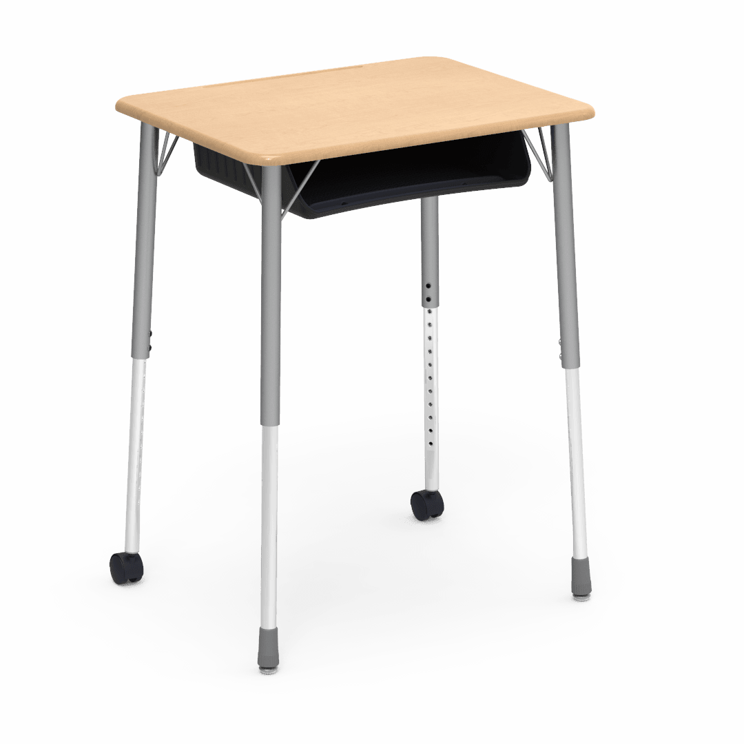 Virco ZUMA Series Student Desk with Book Box Adj Height 26"W x 20"D x 22"-34"H (DESK-ZADJ2026BOXMC2) - SchoolOutlet
