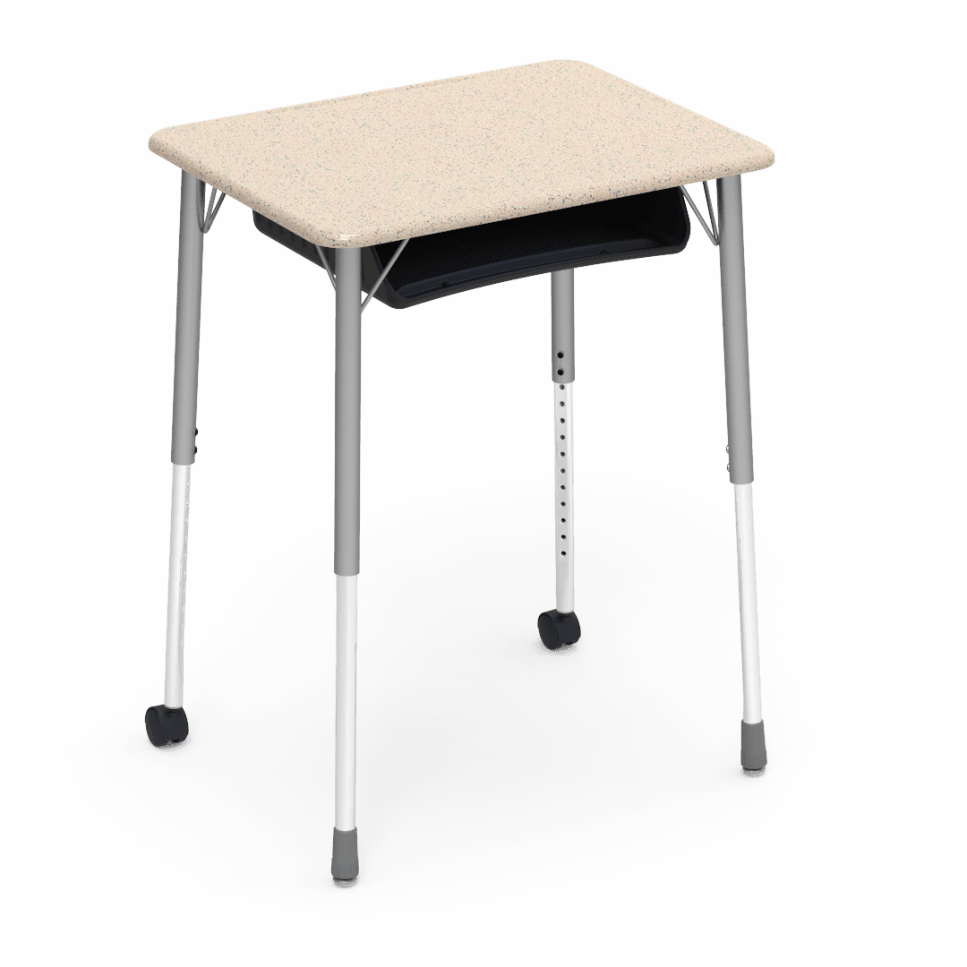 Virco ZUMA Series Student Desk with Book Box Adj Height 26"W x 20"D x 22"-34"H (DESK-ZADJ2026BOXMC2) - SchoolOutlet