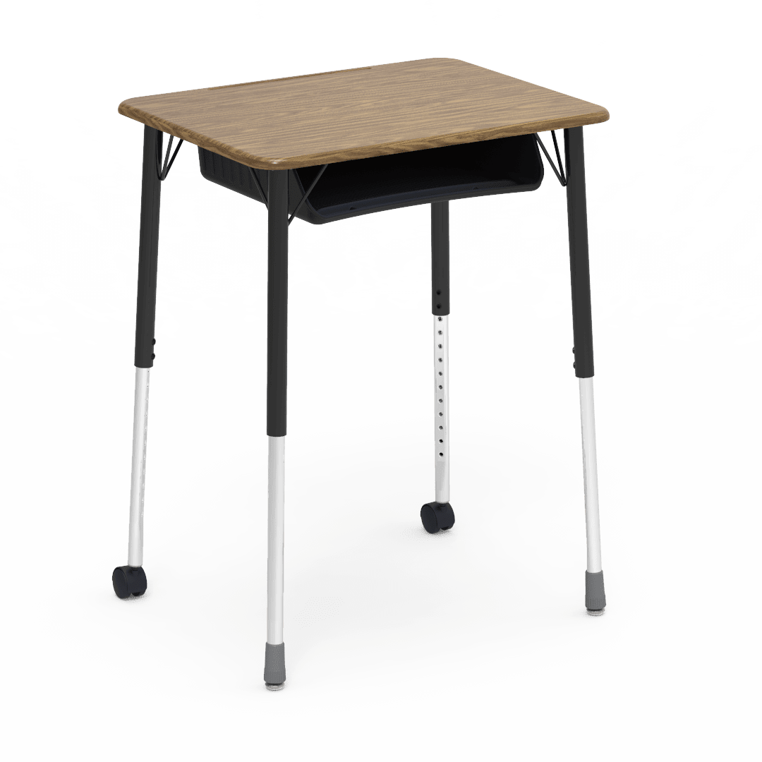 Virco ZUMA Series Student Desk with Book Box Adj Height 26"W x 20"D x 22"-34"H (DESK-ZADJ2026BOXMC2) - SchoolOutlet