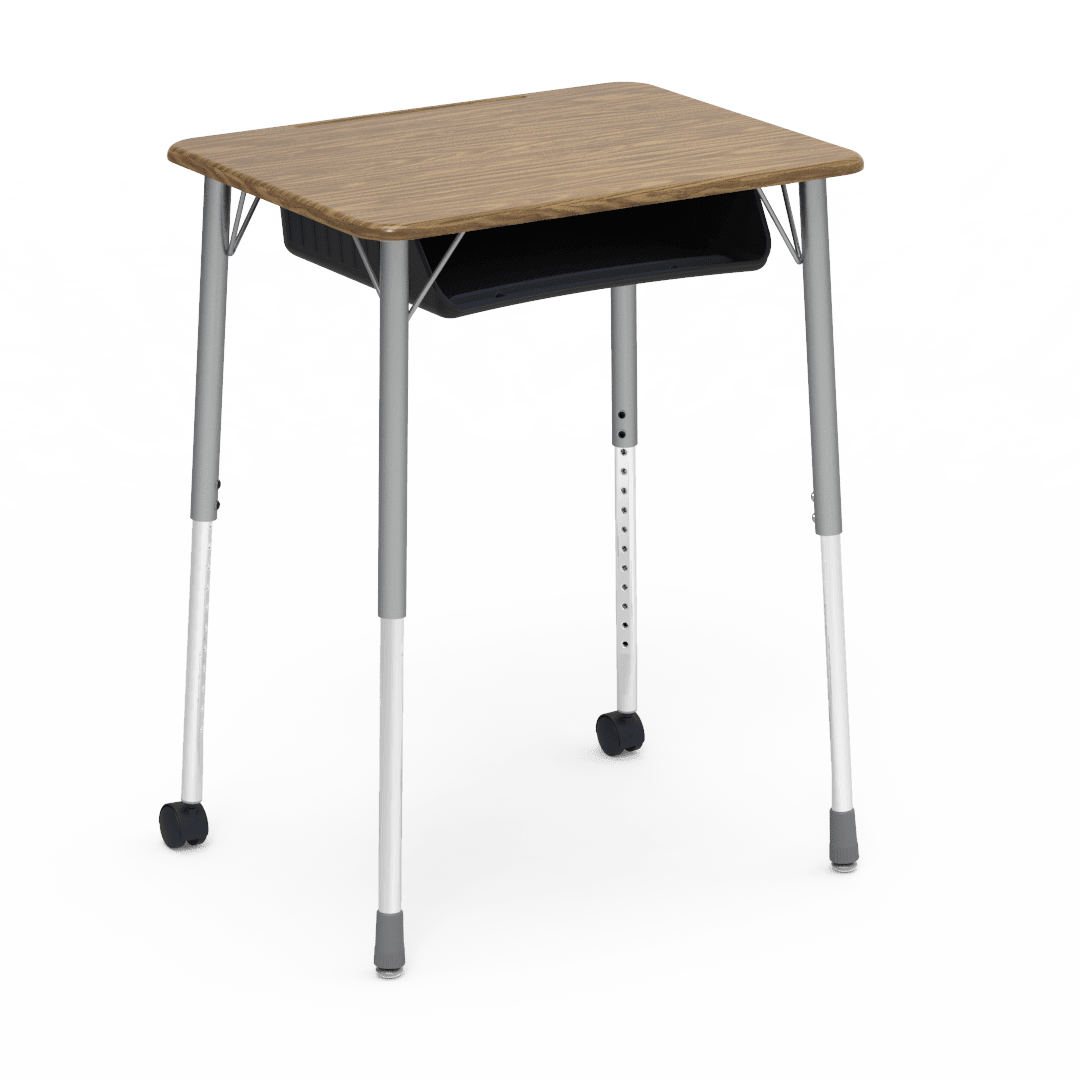Virco ZUMA Series Student Desk with Book Box Adj Height 26"W x 20"D x 22"-34"H (DESK-ZADJ2026BOXMC2) - SchoolOutlet