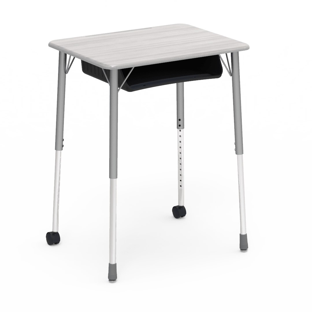 Virco ZUMA Series Student Desk with Book Box Adj Height 26"W x 20"D x 22"-34"H (DESK-ZADJ2026BOXMC2) - SchoolOutlet