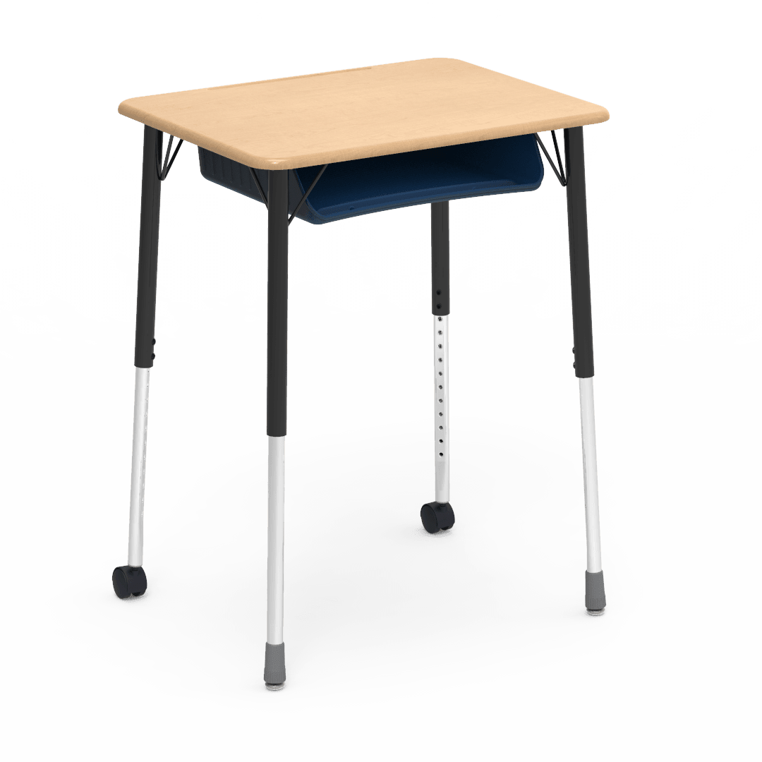 Virco ZUMA Series Student Desk with Book Box Adj Height 26"W x 20"D x 22"-34"H (DESK-ZADJ2026BOXMC2) - SchoolOutlet