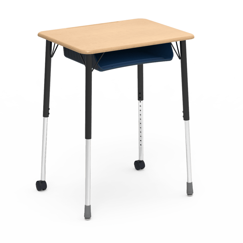 Virco ZUMA Series Student Desk with Book Box Adj Height 26"W x 20"D x 22"-34"H (DESK-ZADJ2026BOXMC2) - SchoolOutlet