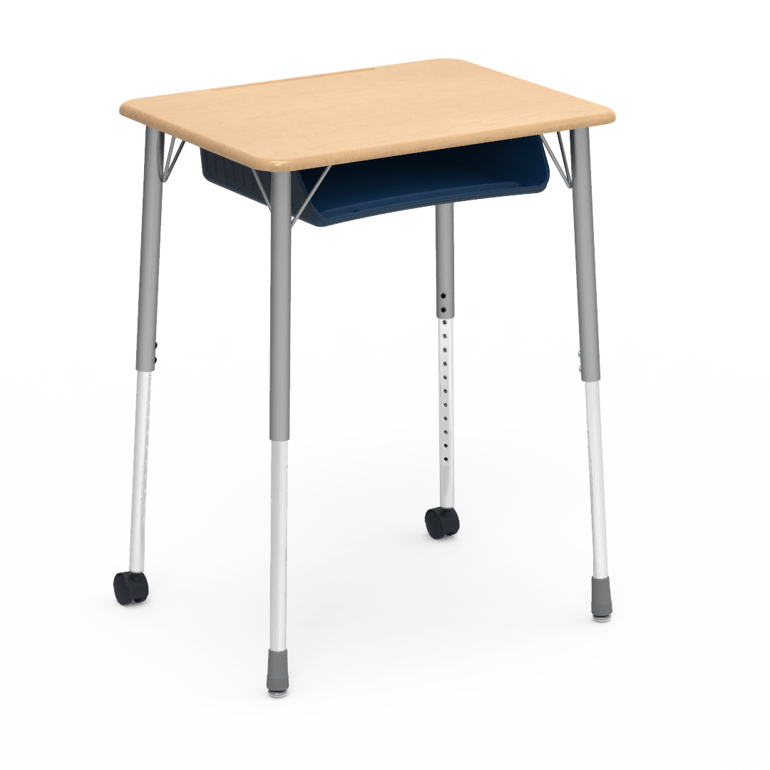 Virco ZUMA Series Student Desk with Book Box Adj Height 26"W x 20"D x 22"-34"H (DESK-ZADJ2026BOXMC2) - SchoolOutlet