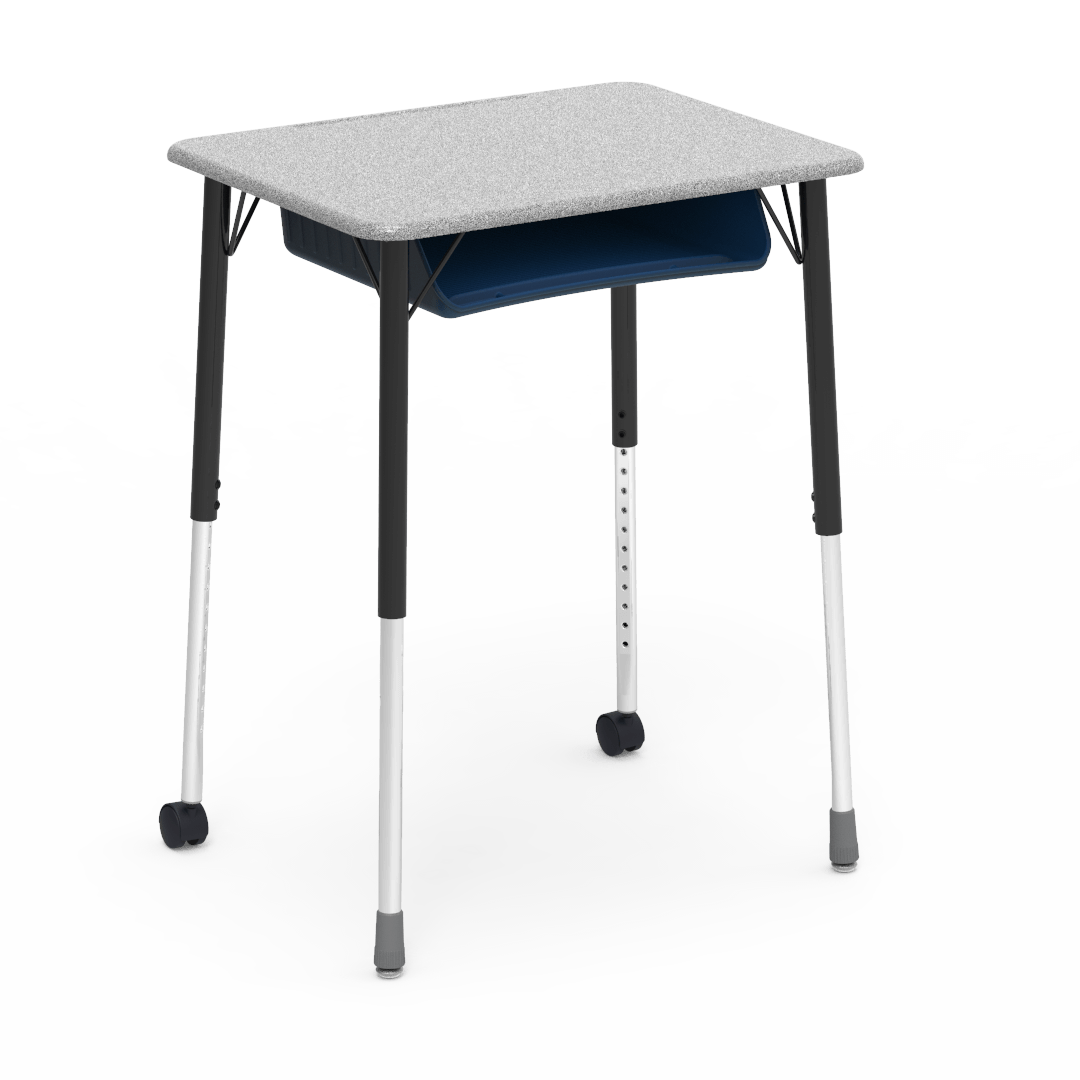 Virco ZUMA Series Student Desk with Book Box Adj Height 26"W x 20"D x 22"-34"H (DESK-ZADJ2026BOXMC2) - SchoolOutlet
