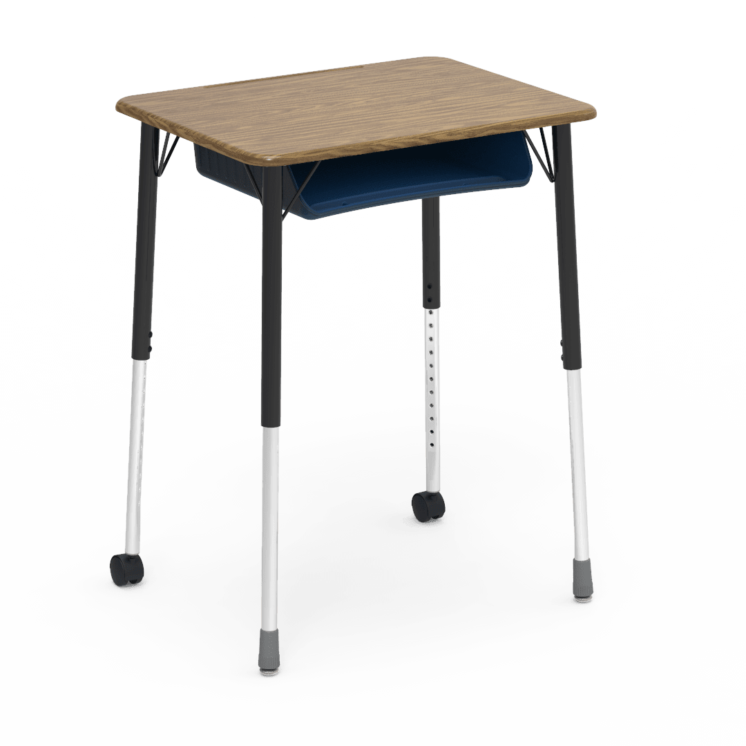 Virco ZUMA Series Student Desk with Book Box Adj Height 26"W x 20"D x 22"-34"H (DESK-ZADJ2026BOXMC2) - SchoolOutlet