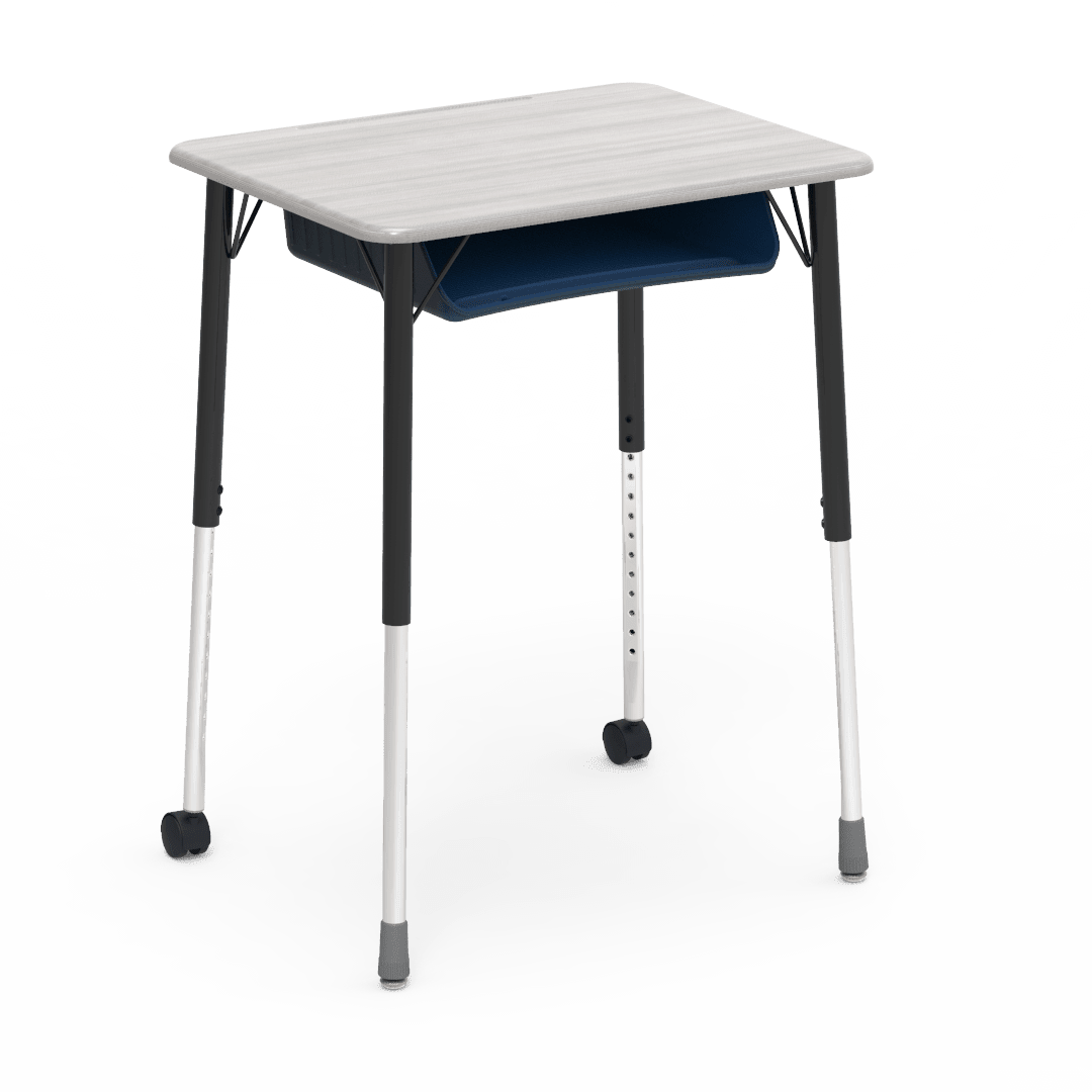 Virco ZUMA Series Student Desk with Book Box Adj Height 26"W x 20"D x 22"-34"H (DESK-ZADJ2026BOXMC2) - SchoolOutlet