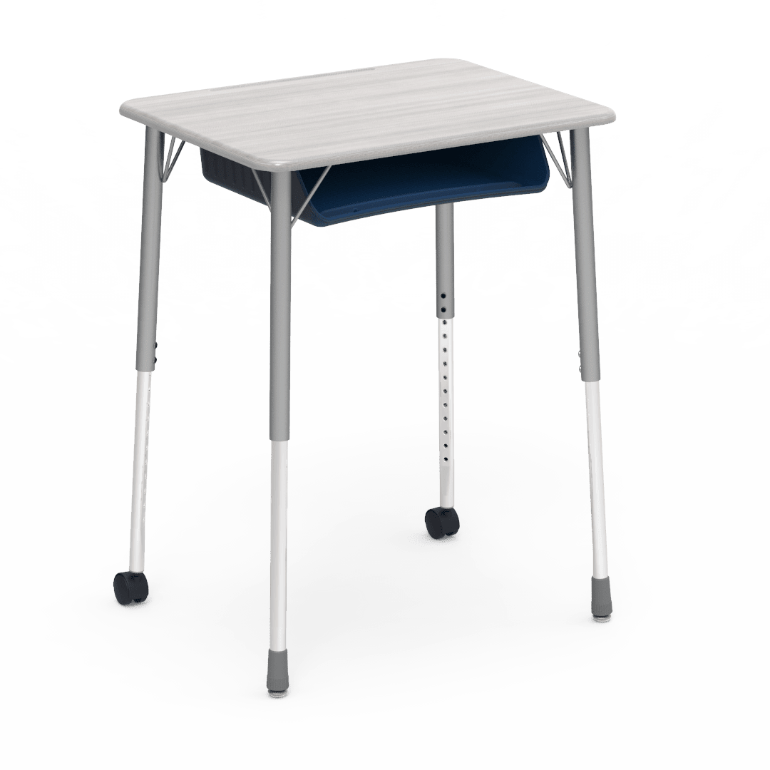 Virco ZUMA Series Student Desk with Book Box Adj Height 26"W x 20"D x 22"-34"H (DESK-ZADJ2026BOXMC2) - SchoolOutlet